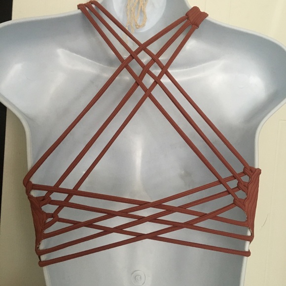 ACACIA High neck bikini top pink - Picture 3 of 4